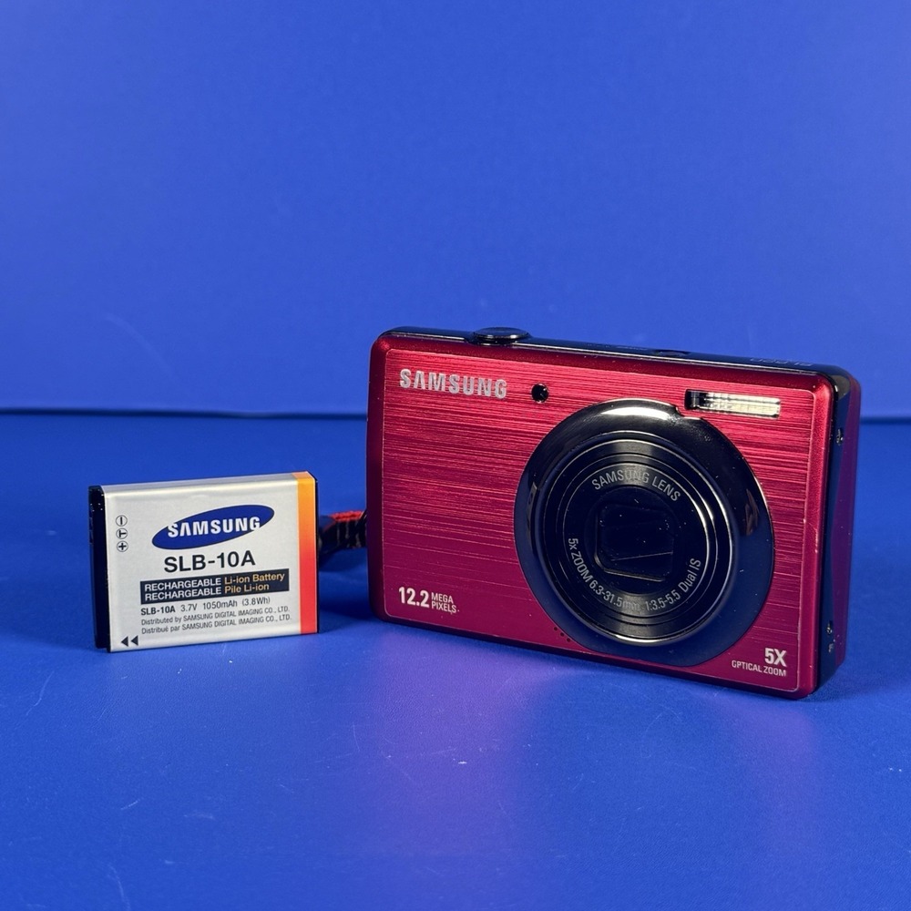 Samsung SL620 12.2MP Compact Digital Camera Red with Battery